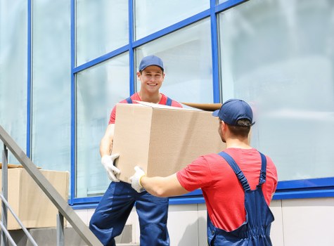 Students using storage space for boxes and personal items in Sydenhamhill