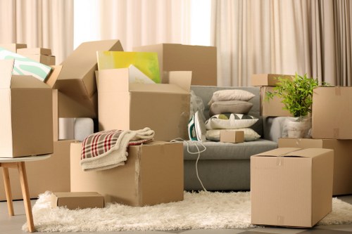 Packed household items ready for storage in Sydenhamhill