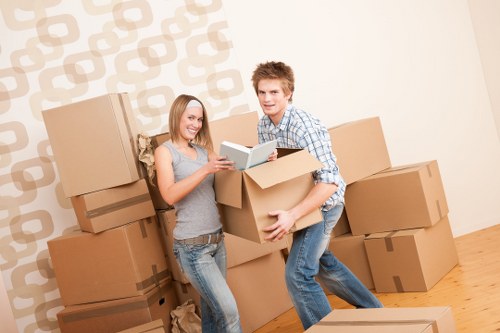 Business relocation equipment ready for office removals in Sydenhamhill